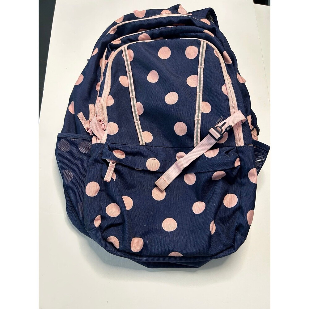Navy Polk Dot  Lands End Backpack